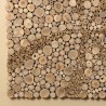 Square wall decoration 100x100cm teak mosaics - model 3 | SECOND LIFE