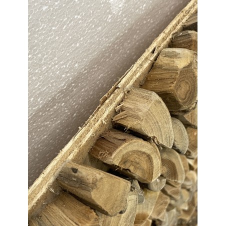 SECOND-HAND - Square wall decoration 100x100cm teak branches - model 2