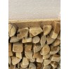 Décoration murale carrée 100x100cm branches de teck - modèle 2