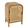 Rounded bedside table in mindi wood and rattan | Amy Collection Rounded bedside table in mindi wood and rattan | Amy Collection