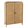 Rounded wooden and rattan cabinet - 3 shelves | Amy Collection Rounded wooden and rattan cabinet - 3 shelves | Amy Collection