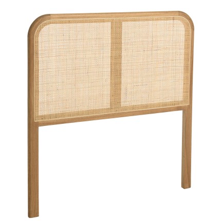 Wooden and natural rattan headboard for 80/90 cm beds | Amy Collection