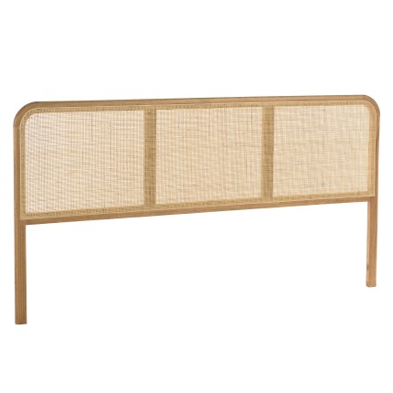 Headboard for 160/180 cm beds in wood and rattan | Amy