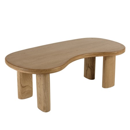 Wave-shaped coffee table in mindi wood | Amy