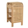Rounded wooden and rattan bedside table with 1 door | Amy Collection Rounded wooden and rattan bedside table with 1 door | Amy Collection