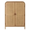Armoire arrondie en bois et rotin - 3 étagères | Collection Amy Armoire arrondie en bois et rotin - 3 étagères | Collection Amy