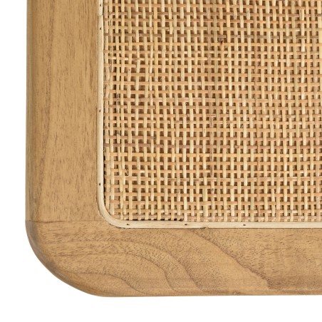 1-seater bench in wood and rattan | Amy Collection