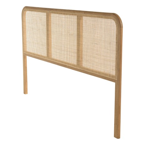 Tête de lit pour lits 140/160 cm en bois et rotin | Amy