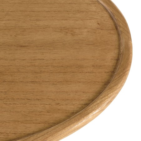 Organic-shaped coffee table in mindi wood, 120 cm | Amy Collection