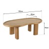 Table basse forme organique en bois de mindi 120cm | Collection Amy Table basse forme organique en bois de mindi 120cm | Collection Amy