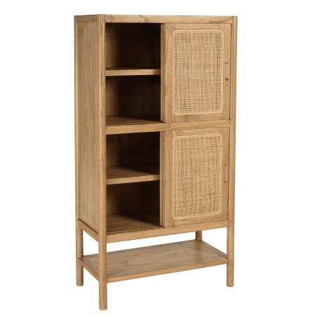 Dish cabinet with 2 shelves / 2 doors - Mindi / Rattan | Amy Collection