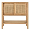 Sideboard with 2 shelves and 2 sliding doors in mindi wood and natural rattan | Amy Collection Sideboard with 2 shelves and 2 sliding doors in mindi wood and natural rattan | Amy Collection