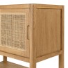 Sideboard with 2 shelves and 2 sliding doors in mindi wood and natural rattan | Amy Collection Sideboard with 2 shelves and 2 sliding doors in mindi wood and natural rattan | Amy Collection
