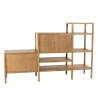 Staircase bookcase in wood and natural rattan | Amy Staircase bookcase in wood and natural rattan | Amy