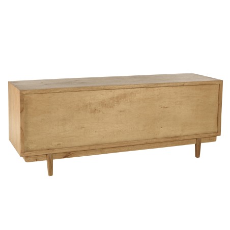 TV cabinet in wood and natural rattan | Macabane Furniture - Amy