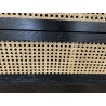 SECOND-HAND - Black chest of drawers with 3 drawers and cane detailing