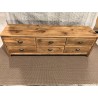 SANDY TV Stand in Brown with 6 Drawers | Recycled Pine