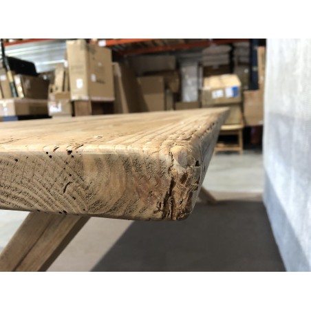 SECOND-HAND - Rectangular dining table 220x100cm recycled pine wood
