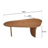 Table basse forme organique en teck recyclé | Collection Sixtine