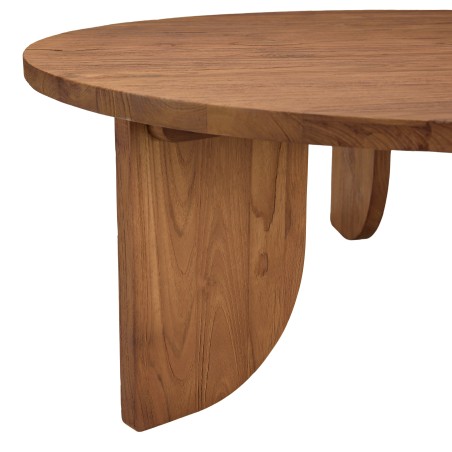 Table basse ronde D100cm en teck recyclé | Collection Sixtine