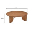 Table basse ronde D100cm en teck recyclé | Collection Sixtine