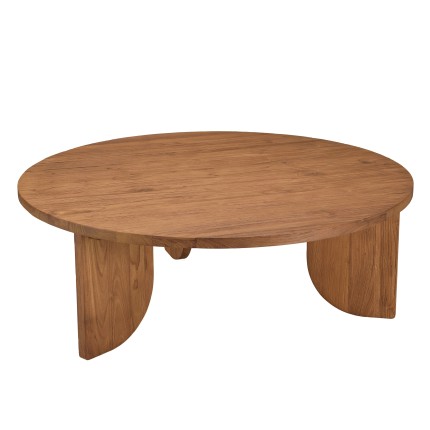 Round coffee table D100cm in recycled teak | Sixtine Collection