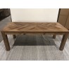 SECOND-HAND - Brown rectangular dining table 200x90cm recycled pine wood