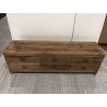 SANDY TV Stand in Brown with 6 Drawers | Recycled Pine