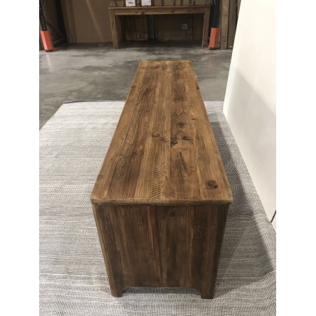 SANDY TV Stand in Brown with 6 Drawers | Recycled Pine
