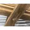 chaise longue de jardin en bois teck brut - Macabane | Seconde main