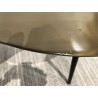 SECOND-HAND - Set of 2 oval coffee tables in matt black and gold aluminium SECOND-HAND - Set of 2 oval coffee tables in matt black and gold aluminium