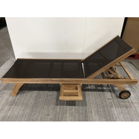 Bain de soleil couleur taupe en Teck |  SECONDE MAIN