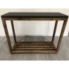 HECTOR Rectangular Console Table GM - Dark Concrete Effect and Acacia HECTOR Rectangular Console Table GM - Dark Concrete Effect and Acacia