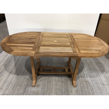 FUN Garden Table - Teak Wood - Oval - 120/180 x 90 cm