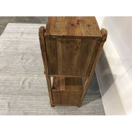 SANDY - Brown 3-tier Recycled Pine Wood Shelf