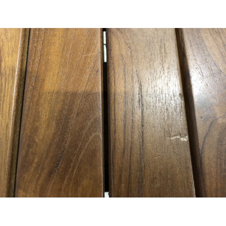 SECONDE MAIN - Table de jardin 4/6 pers. Rect. Ext. 120/180cm bois Teck huilé