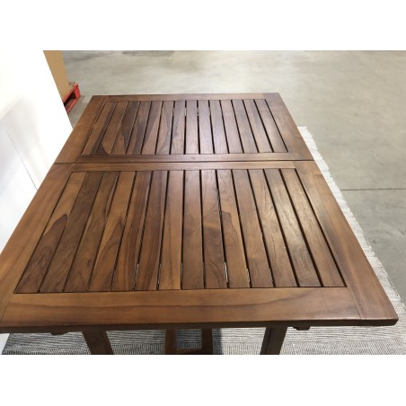 MAEVA Garden Table for 4/6 People - Teak Wood - Extendable 120/180 x 90 cm