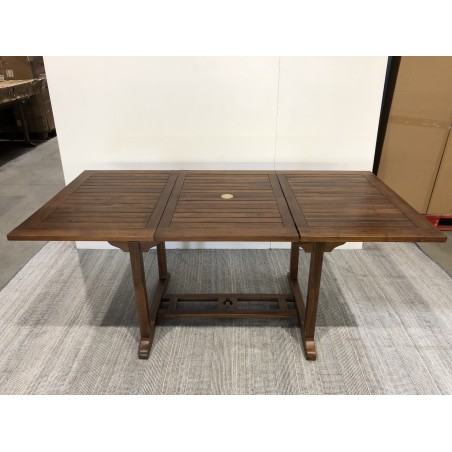 SECONDE MAIN - Table de jardin 4/6 pers. Rect. Ext. 120/180cm bois Teck huilé