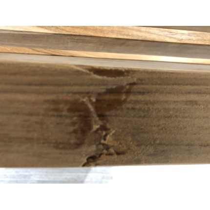 SECONDE MAIN - Bain de soleil avec roulettes en Teck