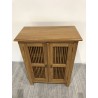 API Brown Cabinet with 2 Louvered Doors in Teak Wood API Brown Cabinet with 2 Louvered Doors in Teak Wood
