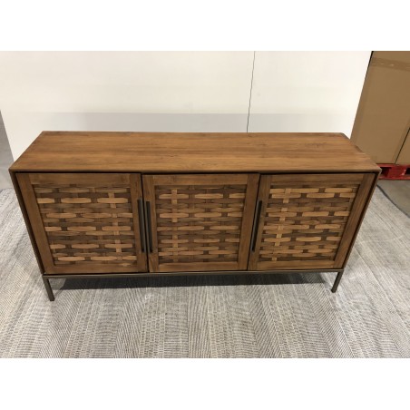 SIXTINE Recycled Teak Wood Sideboard with 3 Doors