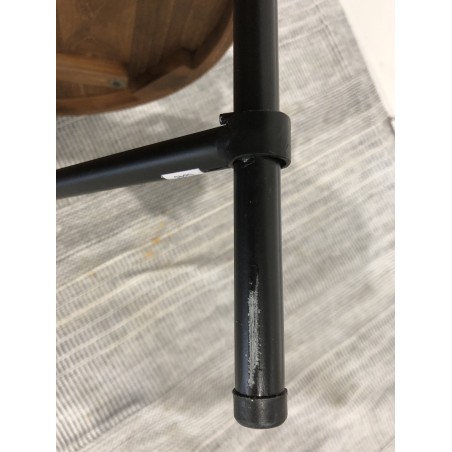 SIXTINE Round Coffee Table 58x58cm - Recycled Teak Top