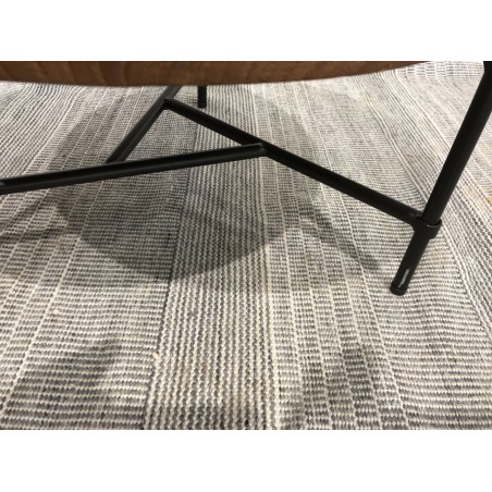 SIXTINE Round Coffee Table 58x58cm - Recycled Teak Top