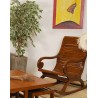Rockingchair marron bois Mindi LORINE