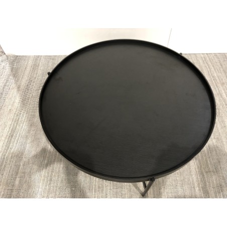 Black round coffee table 102x102cm | Second-hand