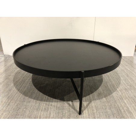 Table basse ronde noire 102x102cm  | Seconde Main