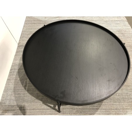 Black round coffee table 102x102cm | Second-hand