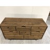 Brown Wood Scandi Chest of Drawers with 8 Drawers | Second Hand Brown Wood Scandi Chest of Drawers with 8 Drawers | Second Hand