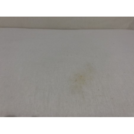 2-seater sofa with white cushions, wood and rattan | Second Hand