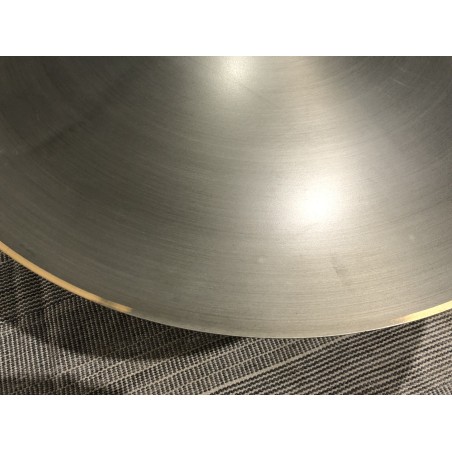 SECOND HAND - Round coffee table 80x80cm in black iron with gold trim